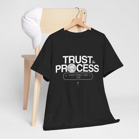 Trust the Process Unisex Heavy Cotton Tee, Motivational Shirt, Inspirational Gift, Casual Wear, Comfortable Everyday Tee