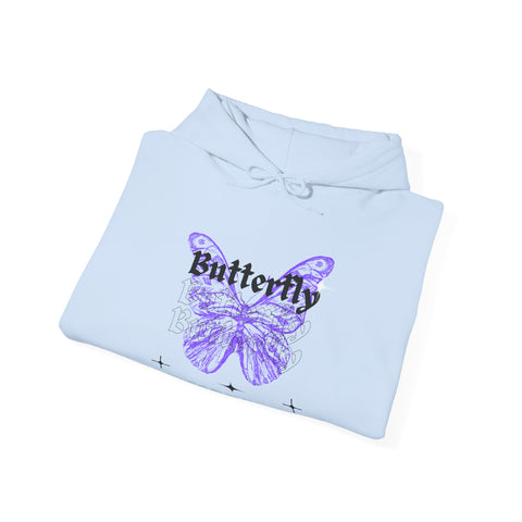 Butterfly Unisex Hoodie, Cozy Streetwear Sweatshirt for Nature Lovers, Spring Fashion, Casual Wear