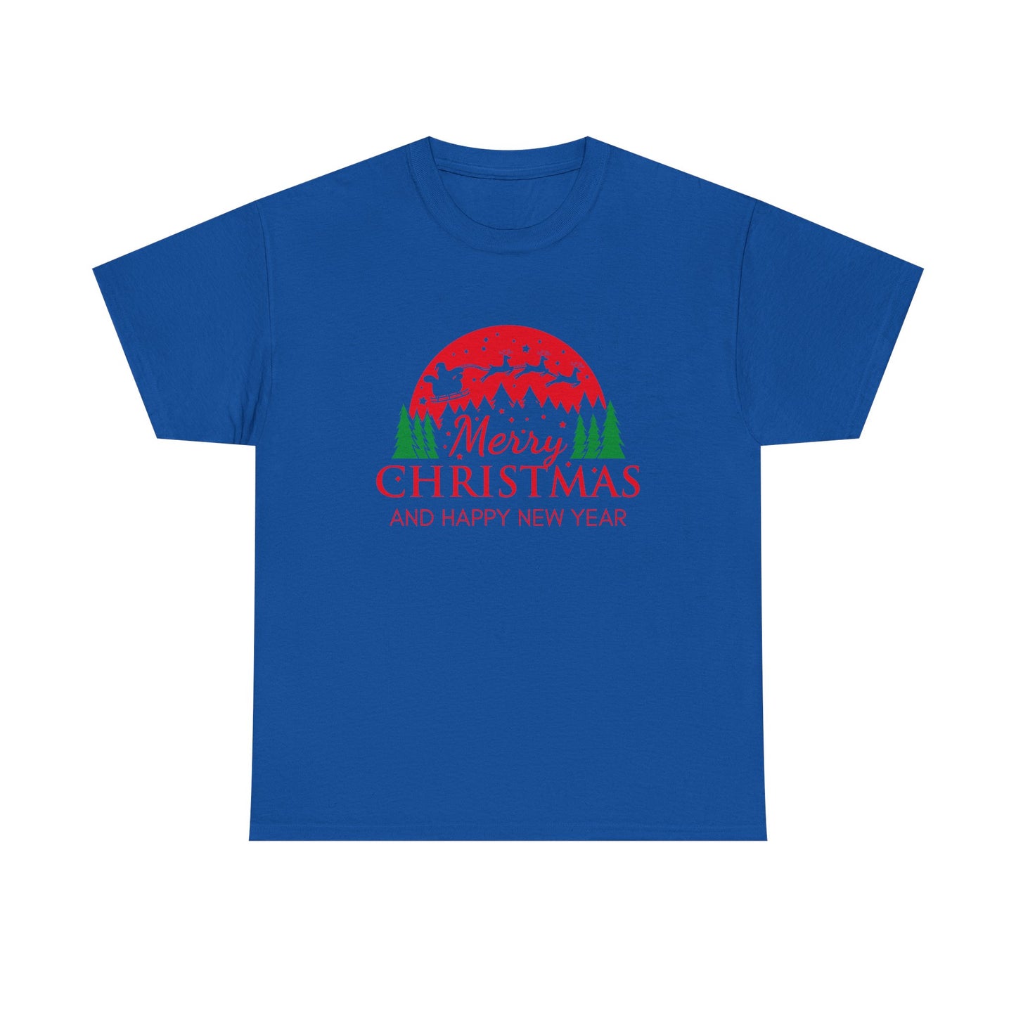 Festive Christmas Tee - Merry Christmas and Happy New Year, Holiday Shirt, Unisex Cotton T-Shirt, Christmas Gift, Winter Apparel