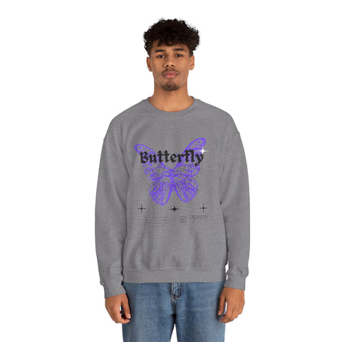 Butterfly Graphic Crewneck Sweatshirt, Unisex Sweatshirt, Cozy,Streetwear Fashion, Spring Wardrobe Essential, Butterfly Lover's Gift