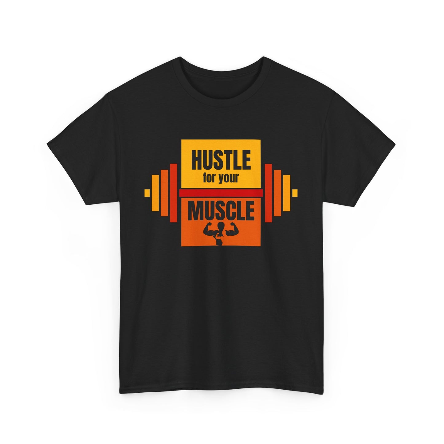 Hustle for Your Muscle Unisex Heavy Cotton Tee - Workout Gym Motivation Shirt