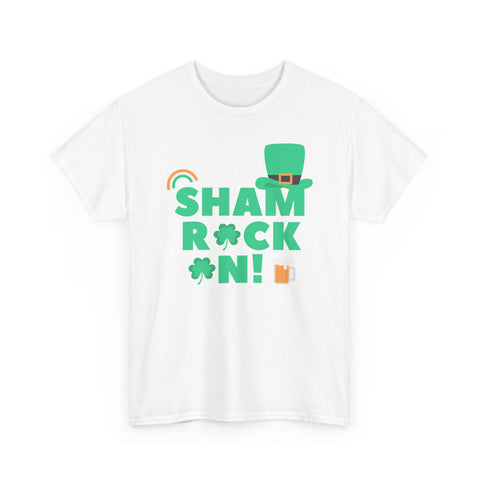 Shamrock Tee, St Patrick's Day Shirt, Unisex Heavy Cotton Tee, Irish Pride Apparel, Funny Holiday Top, Green Festival T-Shirt - St Paddy's
