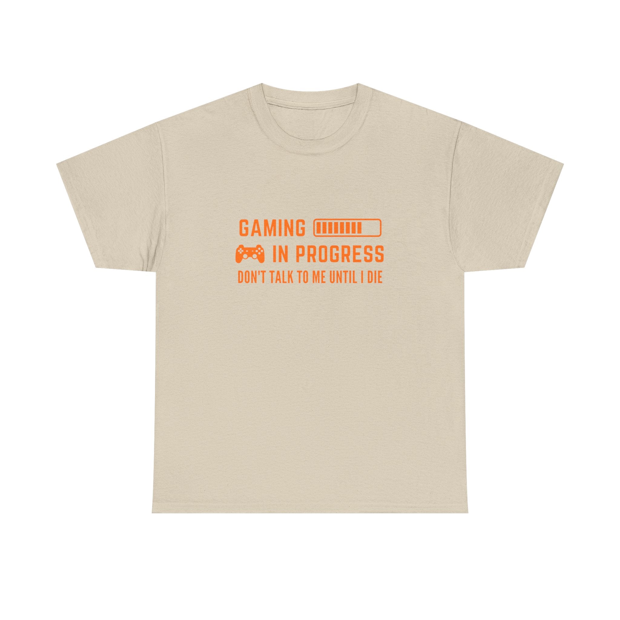Gaming In Progress Unisex Heavy Cotton Tee, Gamer Gift, Funny Shirt, Birthday Present, Video Game Lover Tee, Casual Wear