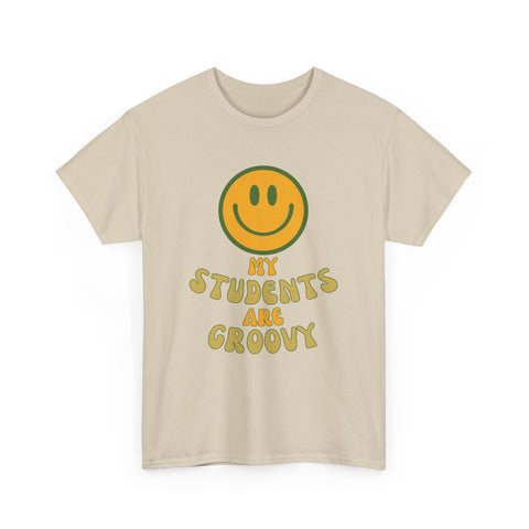Groovy Teacher Tee, Fun Classroom Shirt, Gifts for Educators, Back to School Apparel, Positive Vibe T-Shirt