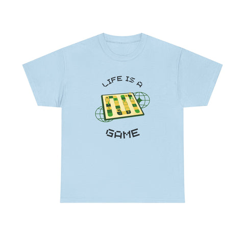 Life is a Game Unisex Heavy Cotton Tee, Casual Wear, Fun Gaming T-Shirt, Everyday Comfort
