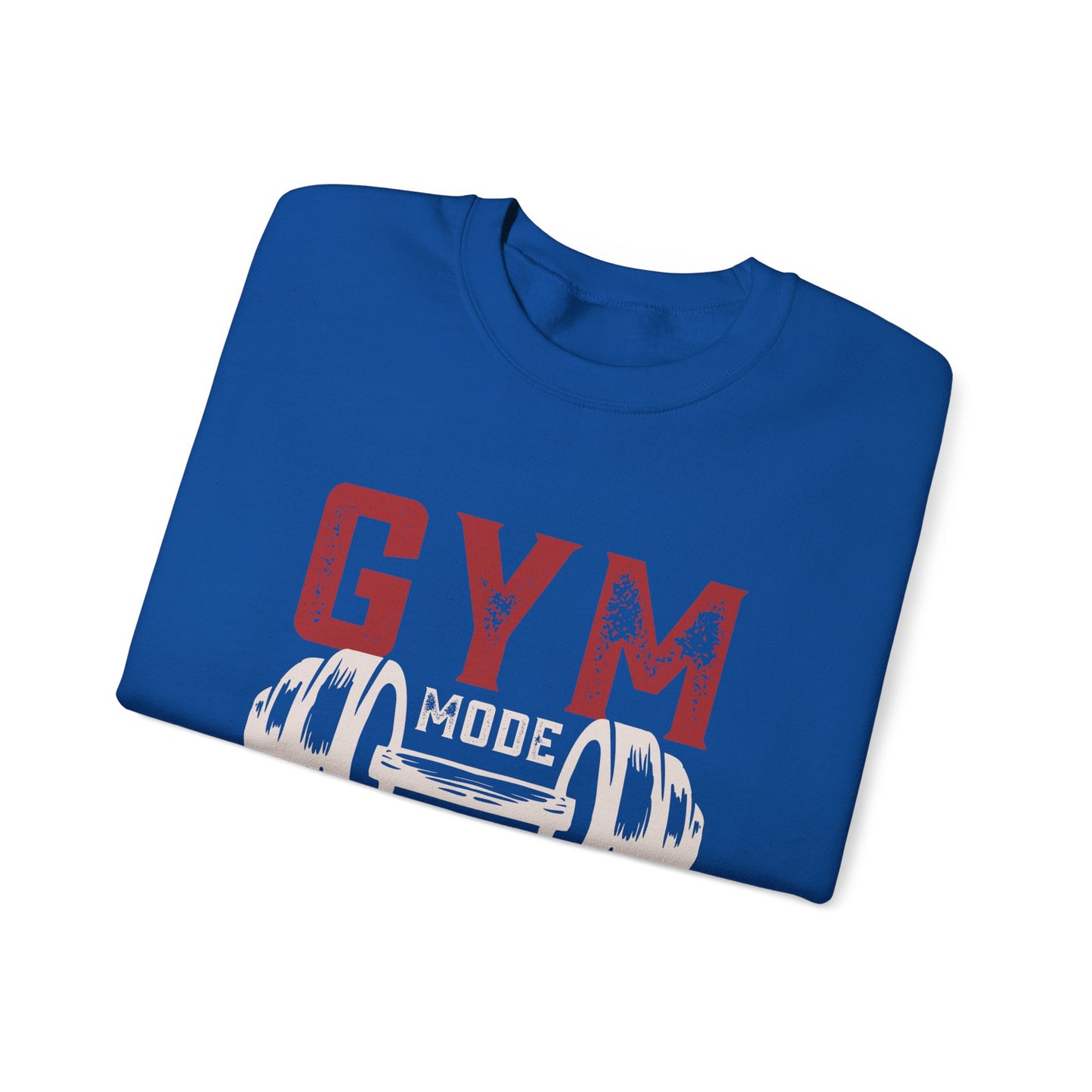 Gym Mode On Crewneck Sweatshirt - Fitness Gift, Workout Apparel, Casual Wear, Exercise Clothing, Athleisure Clothing