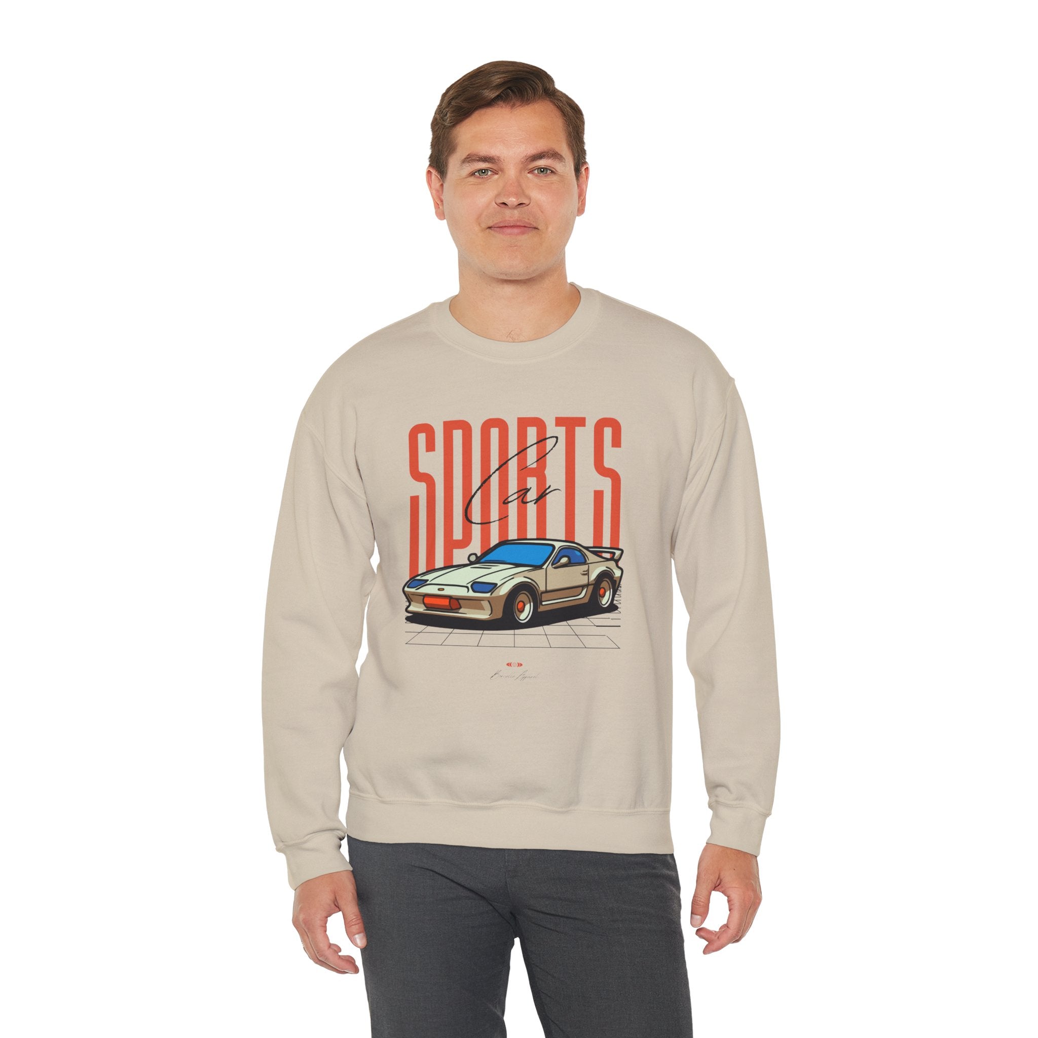 Sports Car Graphic Sweatshirt, Unisex Crewneck, Comfortable