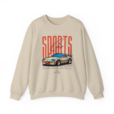 Sports Car Graphic Sweatshirt, Unisex Crewneck, Comfortable