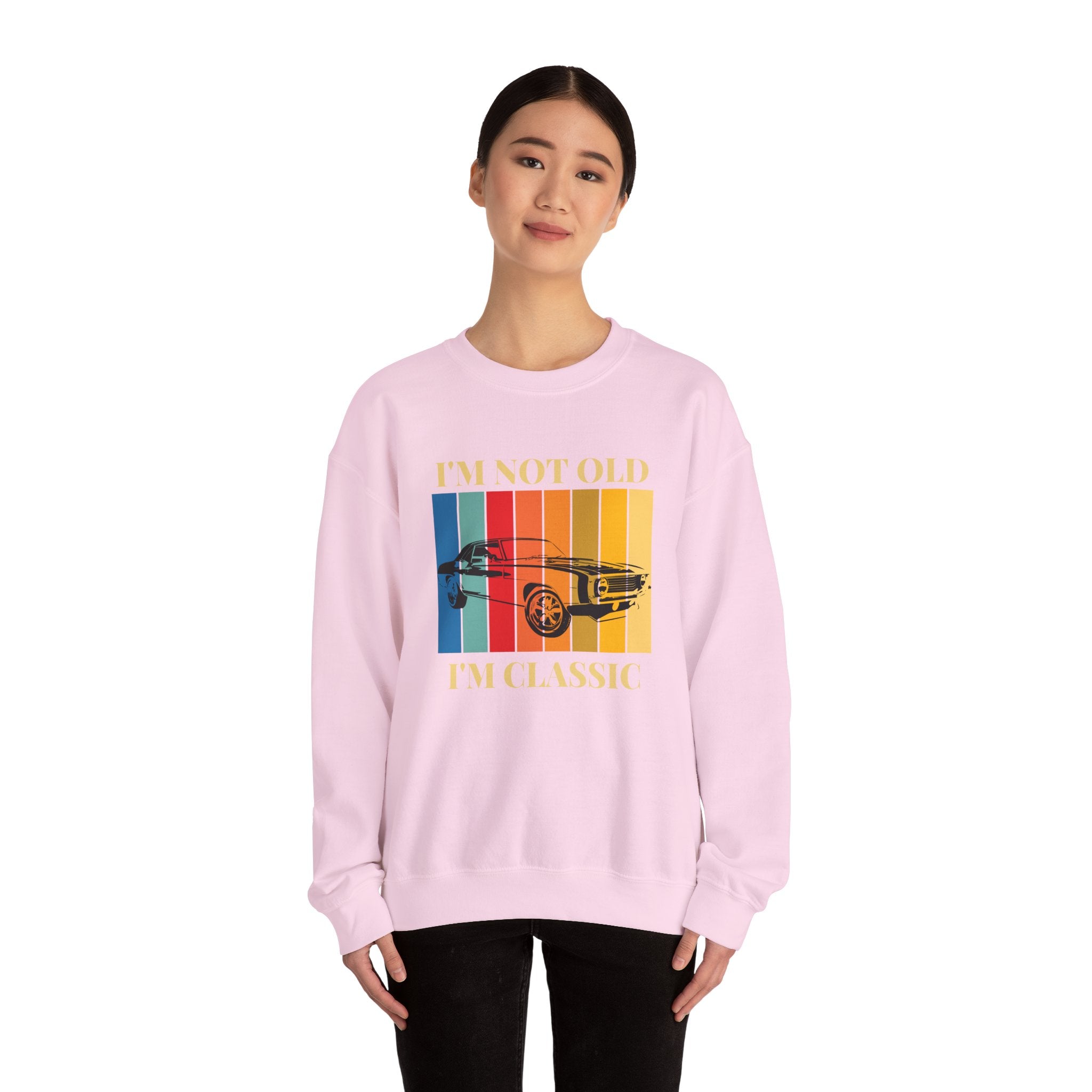 Funny Vintage Car Lovers Sweatshirt, I'm Not Old I'm Classic Crewneck, Perfect Gift for Car Enthusiasts, Unisex Apparel, Retro Style