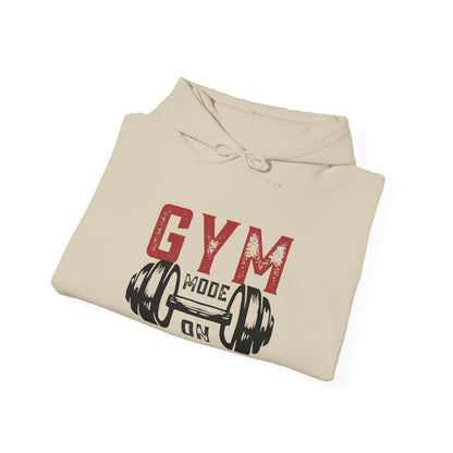 Gym Mode Hoodie, Fitness Sweatshirt, Workout Apparel, Cozy Gift for Gym Enthusiasts, Motivational Sportswear