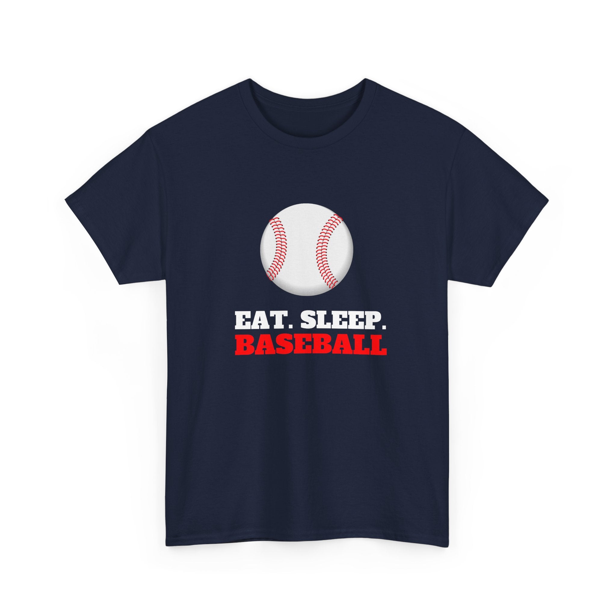Eat Sleep Baseball Unisex Heavy Cotton Tee, Sports Fans, Gifts for Baseball Lovers, Casual Wear