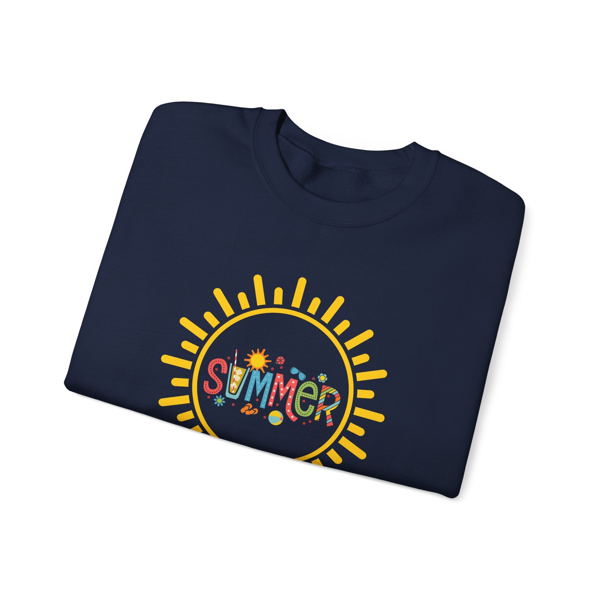 Cheerful Summer Sun Sweatshirt, Cozy Crewneck, Unisex Pullover, Vacation Wear