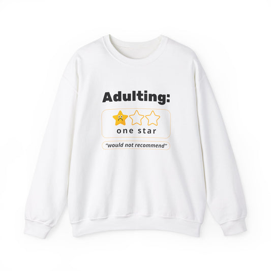 Adulting Review Sweatshirt - Funny Unisex Heavy Blend™ Crewneck