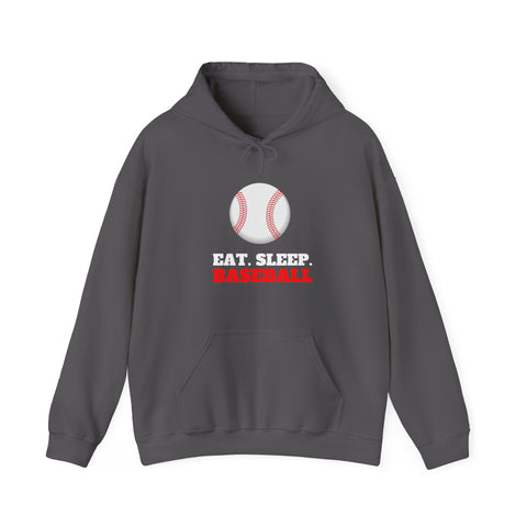 Baseball Hoodie - Eat Sleep Baseball, Sports Fan Gift