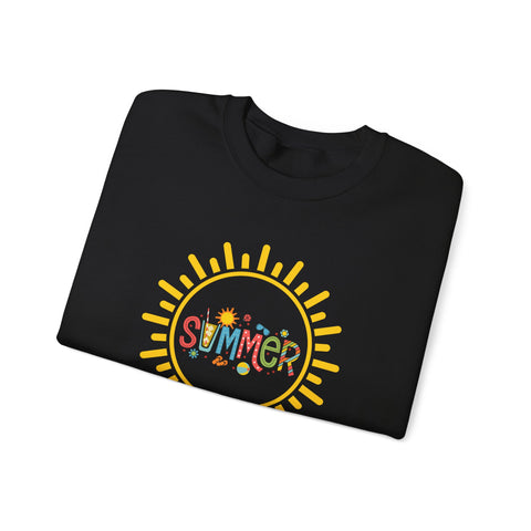 Cheerful Summer Sun Sweatshirt, Cozy Crewneck, Unisex Pullover, Vacation Wear