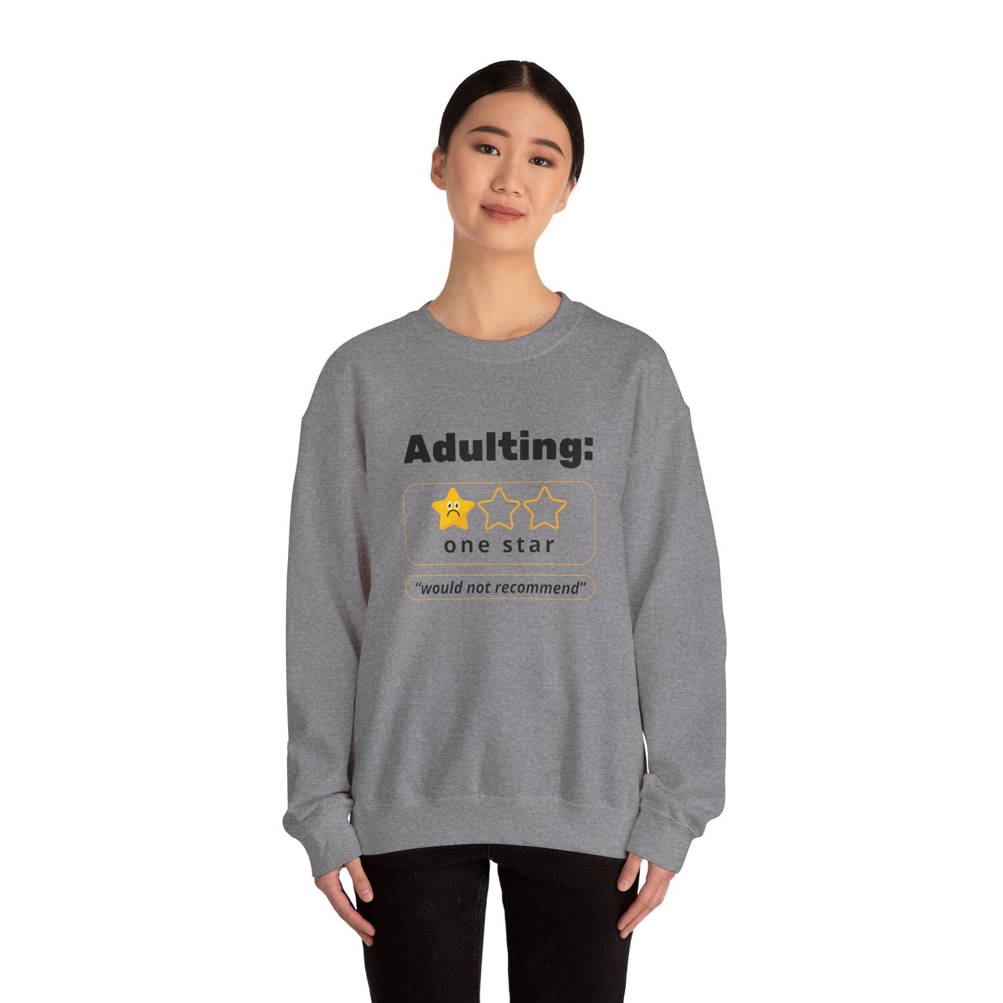 Adulting Review Sweatshirt - Funny Unisex Heavy Blend™ Crewneck