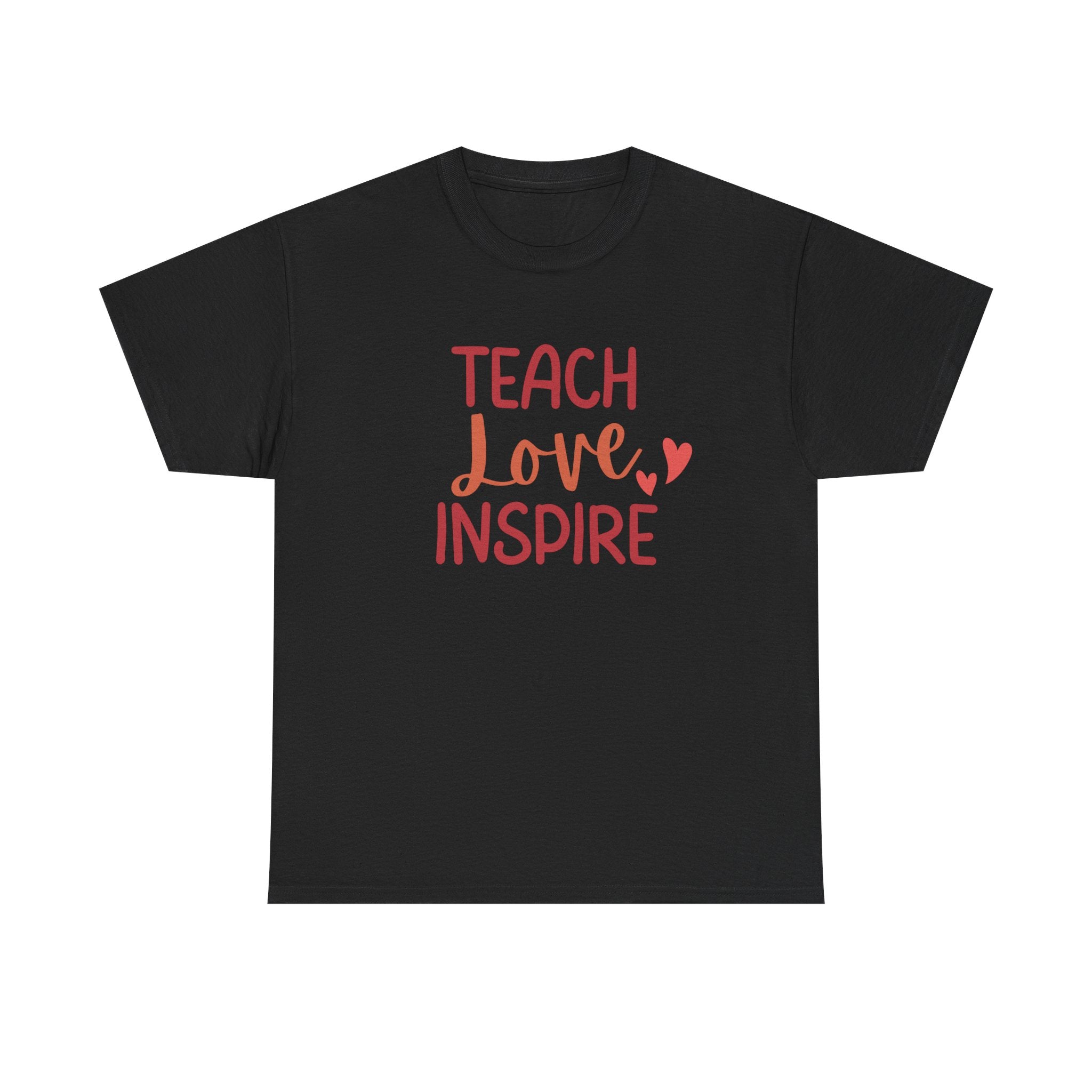 Teach Love Inspire Unisex Heavy Cotton Tee | Inspirational Teacher T-Shirt, Motivational Gift, Classroom Apparel, Education Shirt, Teacher