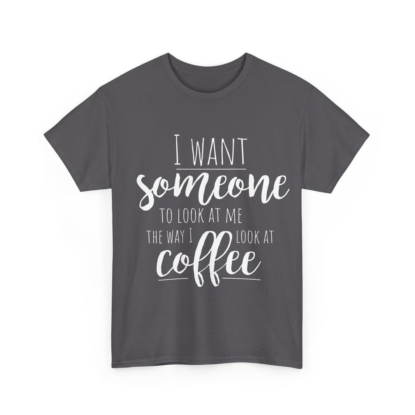 Coffee Lovers Unisex Heavy Cotton Tee - Funny Coffee Quotes Shirt, Gift for Coffee Addicts, Trendy Casual Wear, Birthday Gift, Cute Coffee