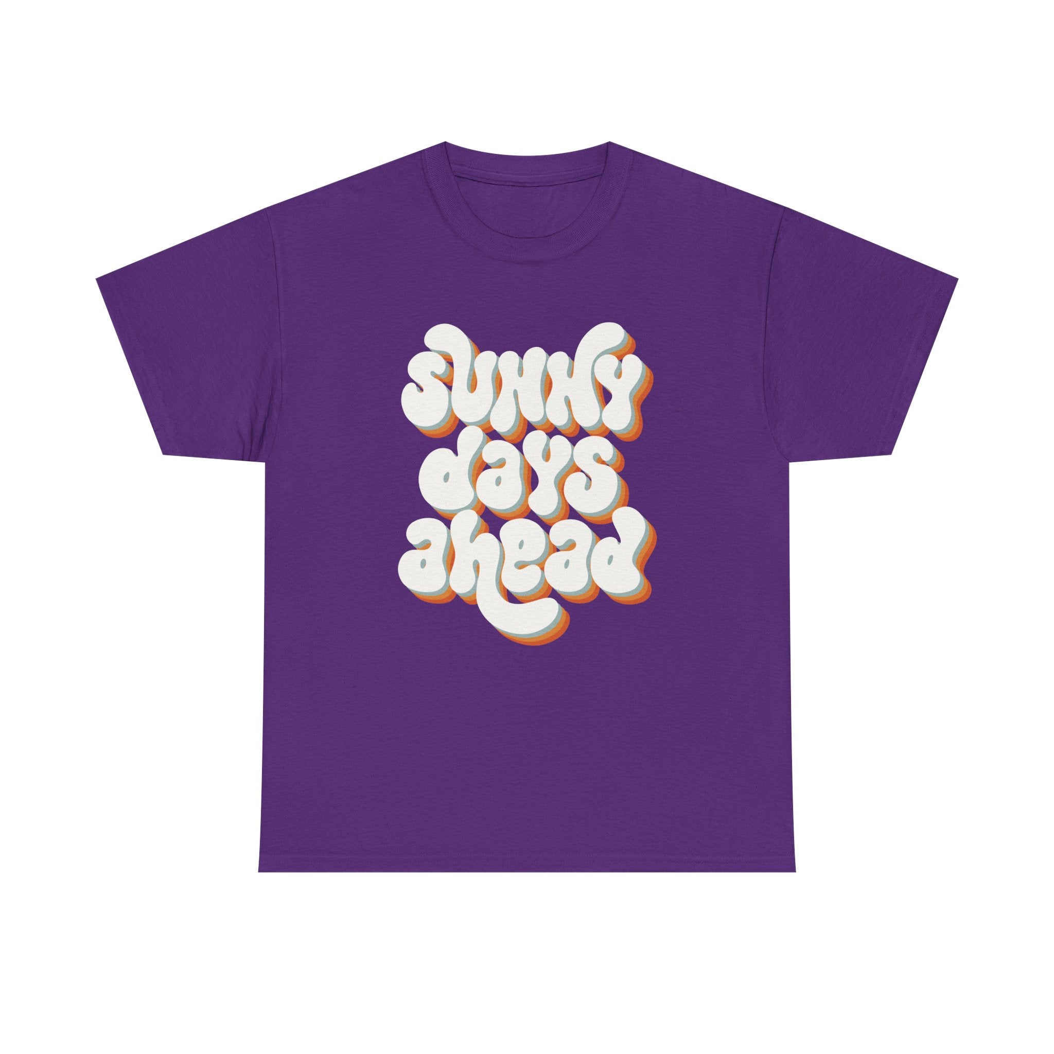 Retro Sunny Days Ahead Tee, Unisex Graphic Shirt for Summer Fun & Festivals, Casual Wear, Eco-Friendly Gift Shirt, Vintage Style T-Shirt