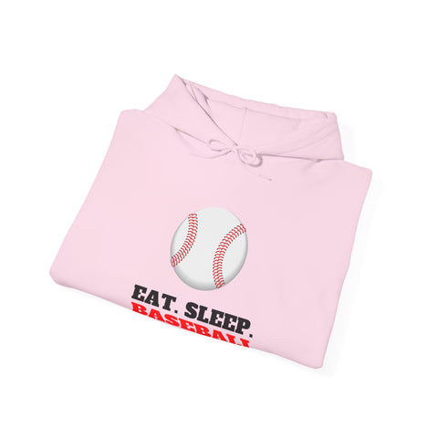 Baseball Hoodie - Eat Sleep Baseball, Sports Fan Gift