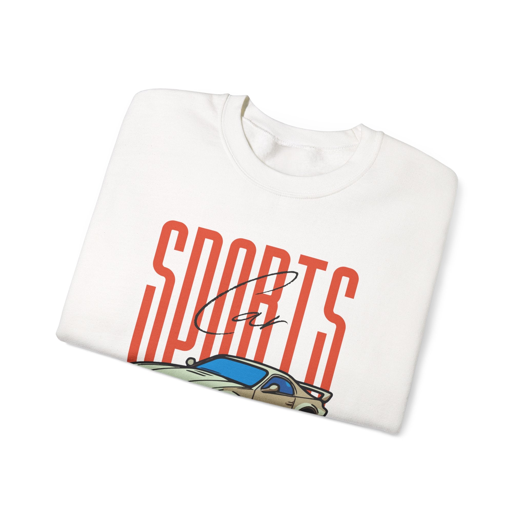 Sports Car Graphic Sweatshirt, Unisex Crewneck, Comfortable