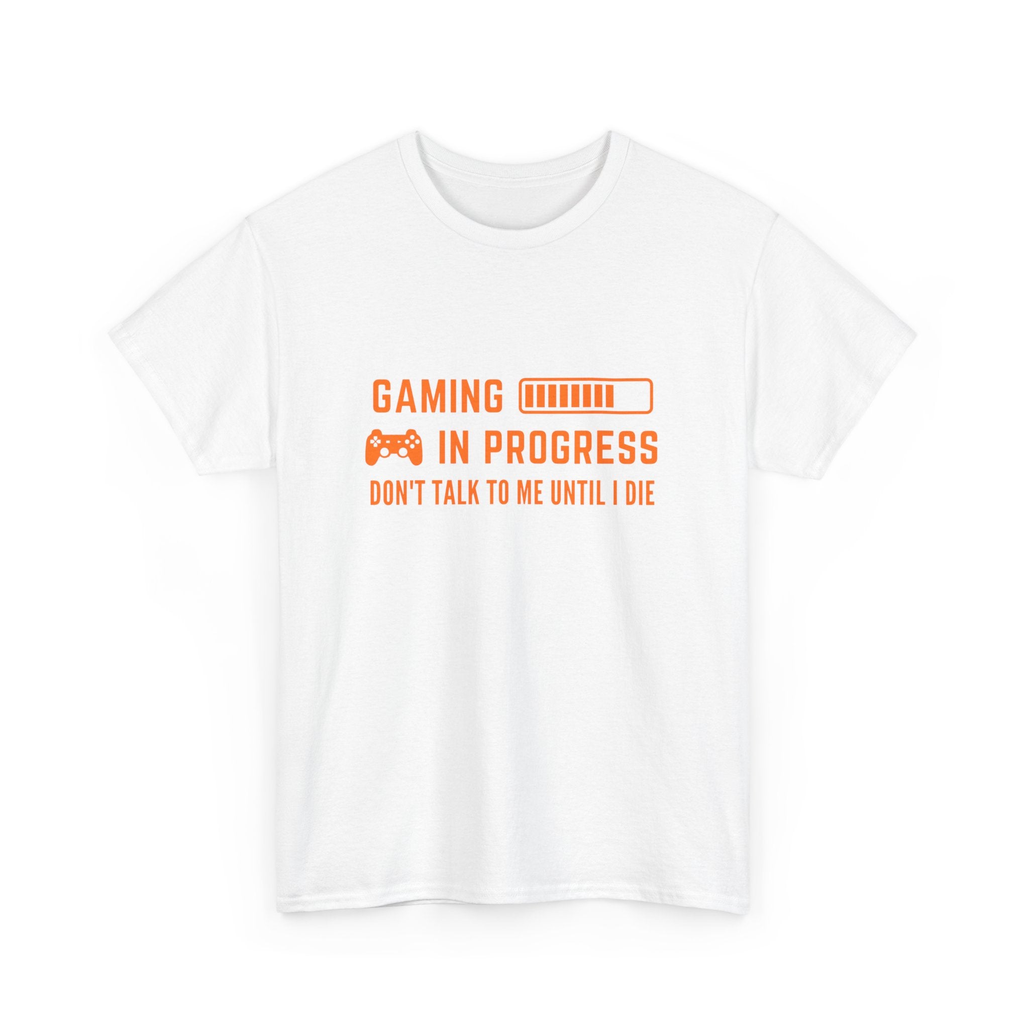 Gaming In Progress Unisex Heavy Cotton Tee, Gamer Gift, Funny Shirt, Birthday Present, Video Game Lover Tee, Casual Wear