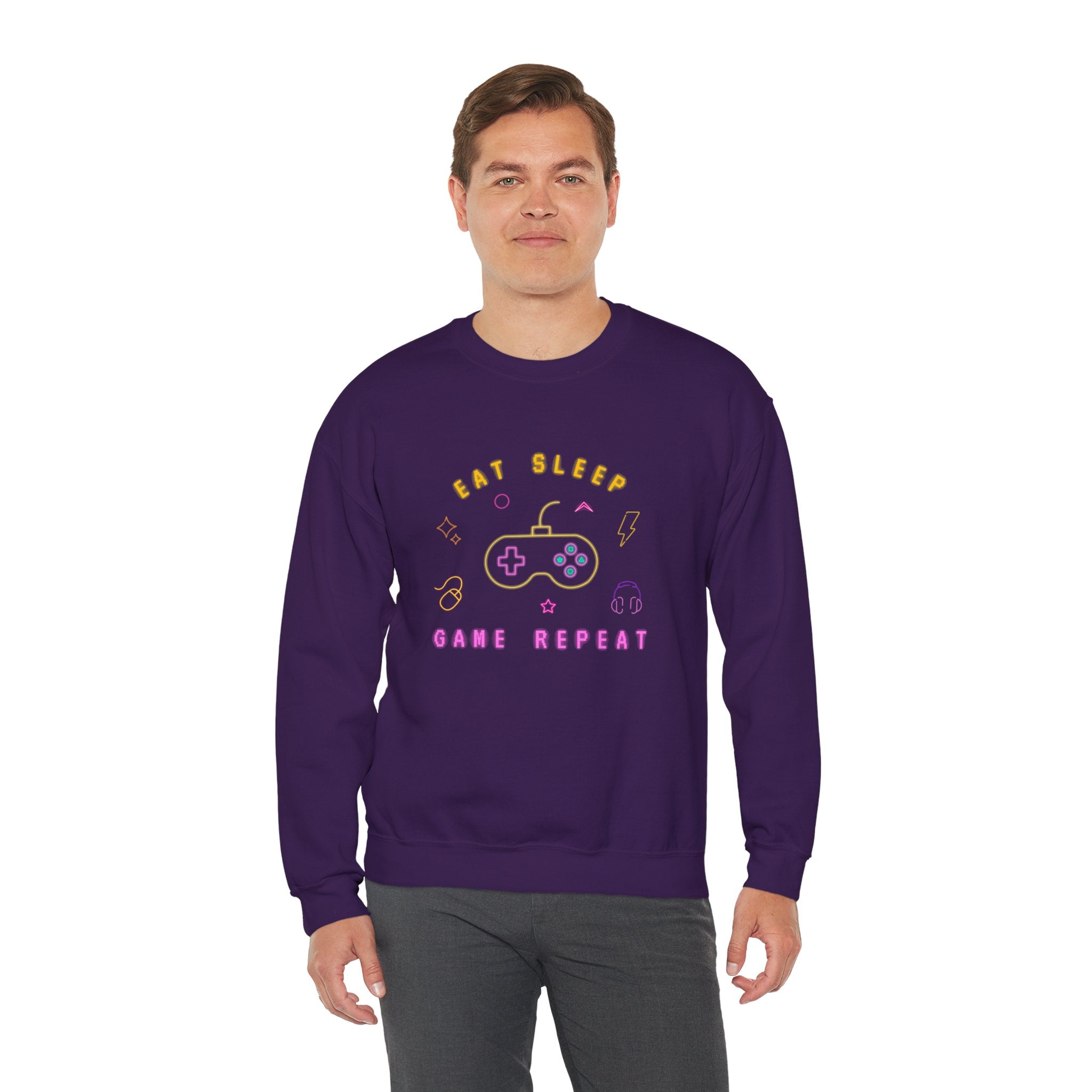 Gamer Crewneck Sweatshirt, Unisex Sweatshirt, Gaming Apparel, Casual Wear, Gifts for Gamers, Game Night Fashion