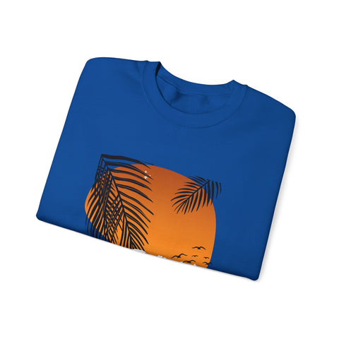 Miami Sunset Crewneck Sweatshirt, Beach Vibes Apparel, Unisex Casual Wear, Summer Fashion