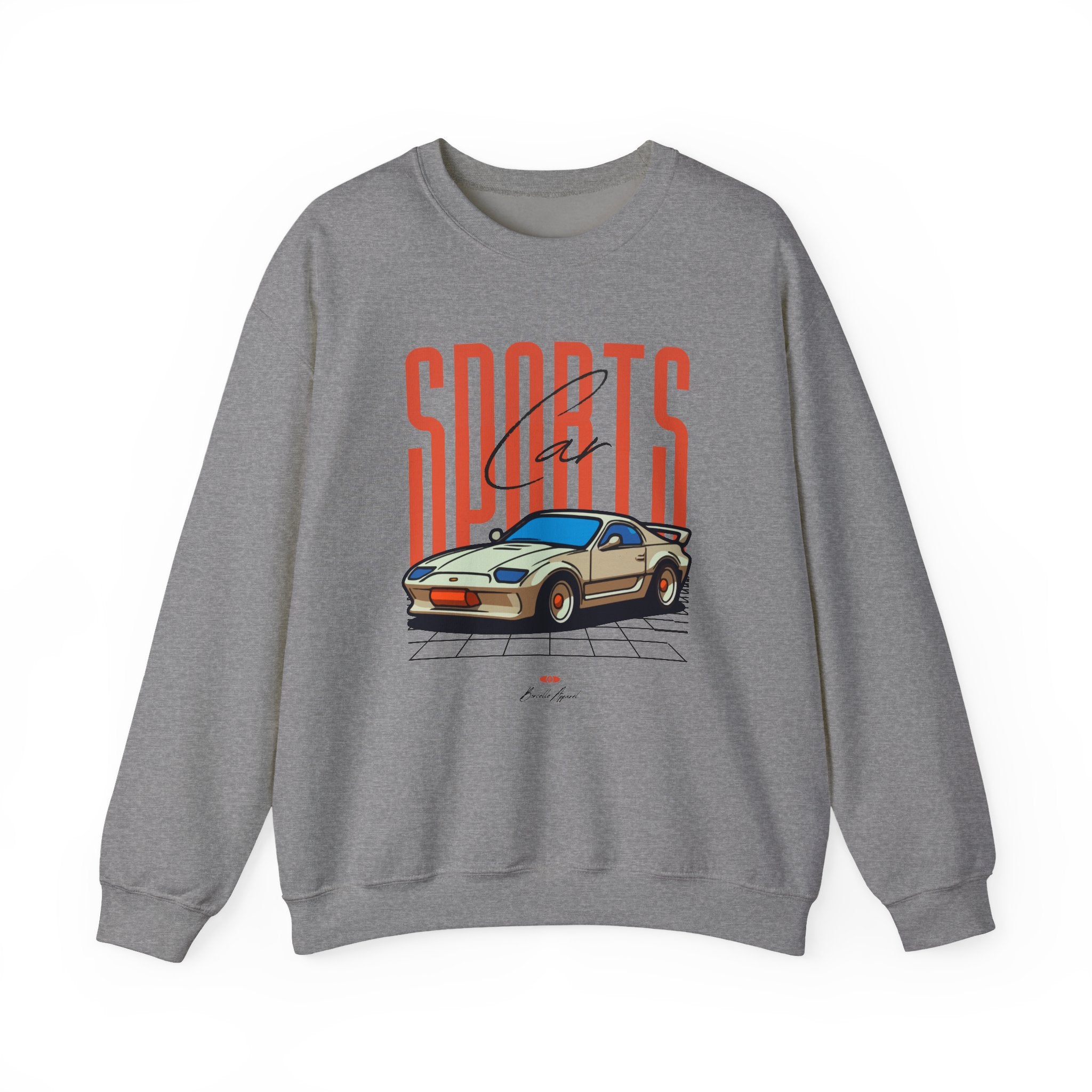 Sports Car Graphic Sweatshirt, Unisex Crewneck, Comfortable