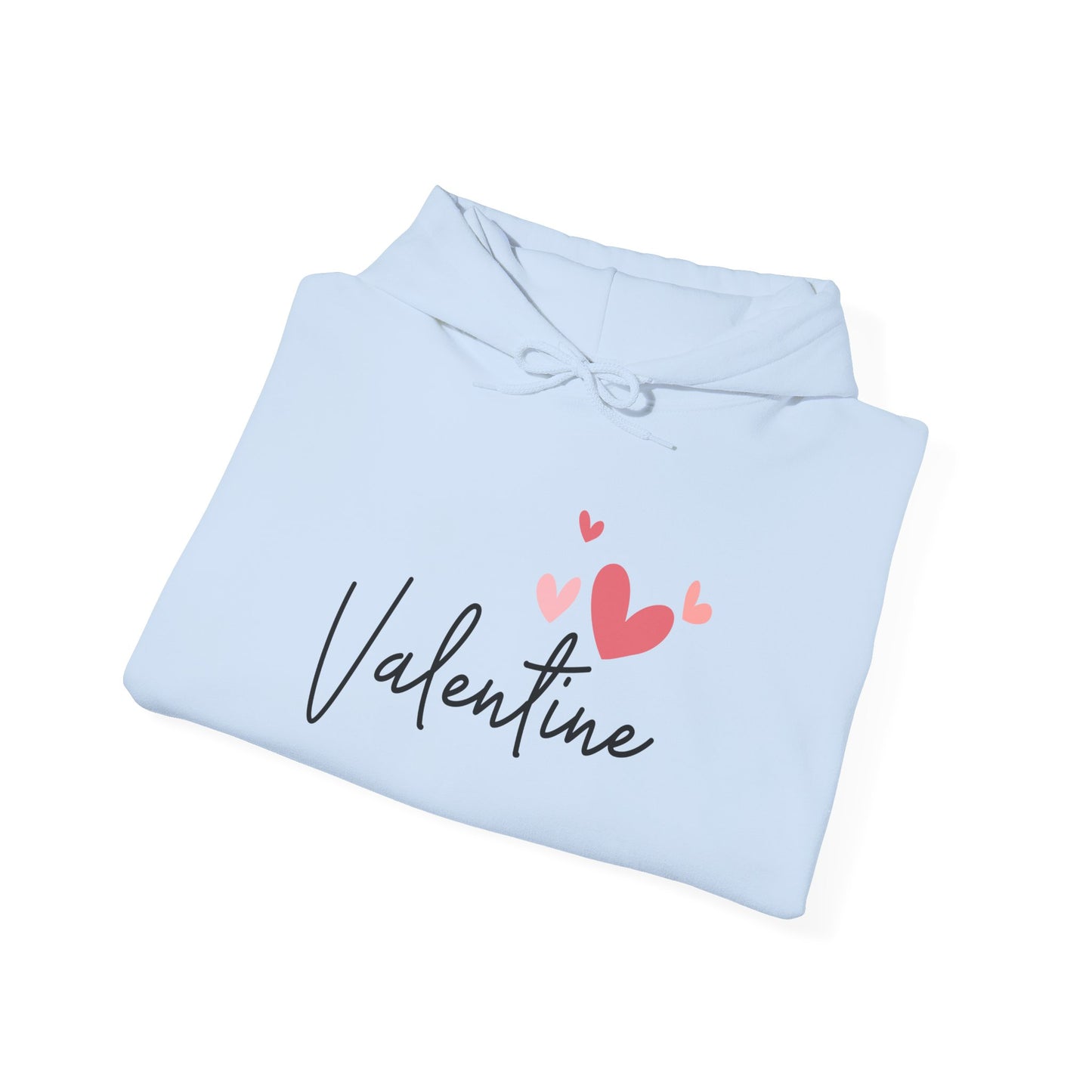 Valentine's Day Hooded Sweatshirt, Cozy Layer, Love Gift, Couples Apparel, Heart Print Hoodie, Unisex Pullover