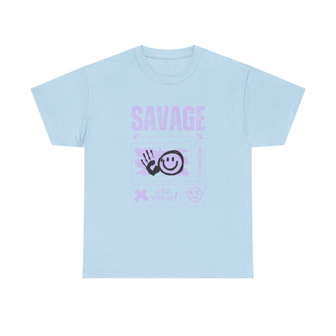 Savage Smile Tee - Casual Streetwear Unisex Heavy Cotton T-shirt