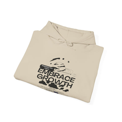Embrace Growth Hooded Sweatshirt, Motivational, Cozy Gift, Self-Improvement, Inspirational Wear, Unisex, Hoodie