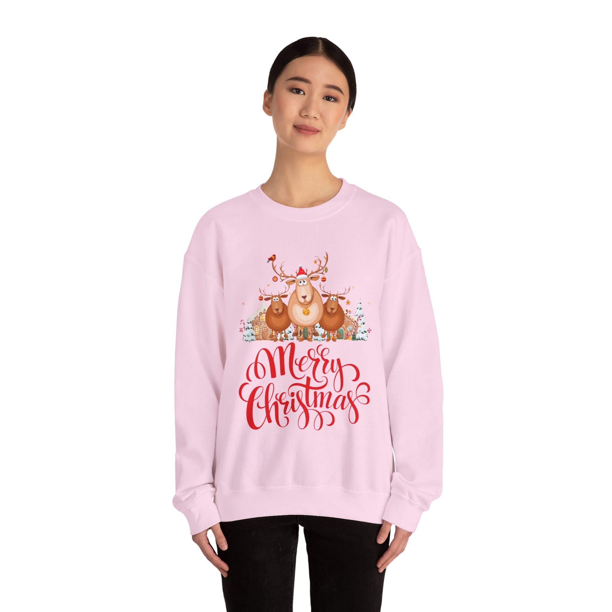 Cozy Christmas Reindeer Sweatshirt | Graphic Canvas Holiday Crewneck - Gift for Him & Her
