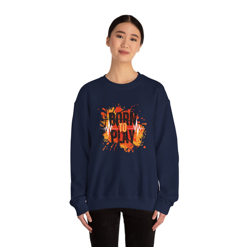 Motivational Crewneck Sweatshirt - Born to Plan, Cozy Sports Sweatshirt, Unisex Gift, Creative Apparel, Casual Wear, Fall Fashion