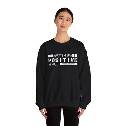 Positive Mindset Crewneck Sweatshirt - Motivational Apparel for Women, Cozy Self-Care Wear, Inspirational Gift, Wellness Reminder,
