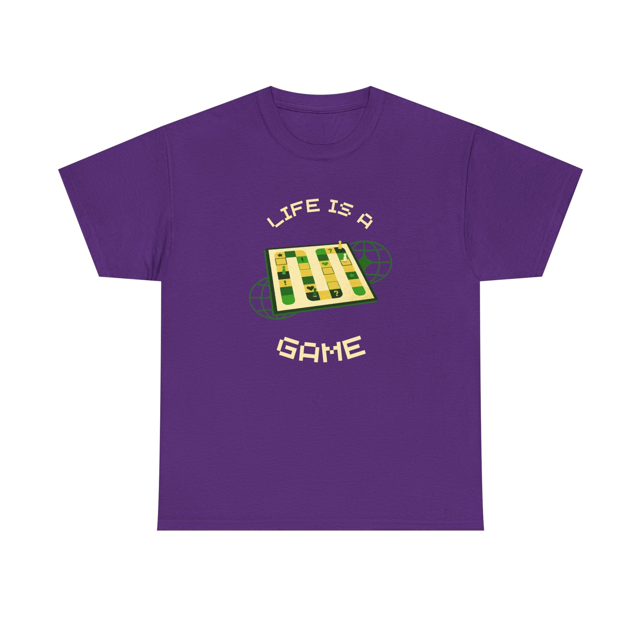 Life is a Game Unisex Heavy Cotton Tee, Casual Wear, Fun Gaming T-Shirt, Everyday Comfort