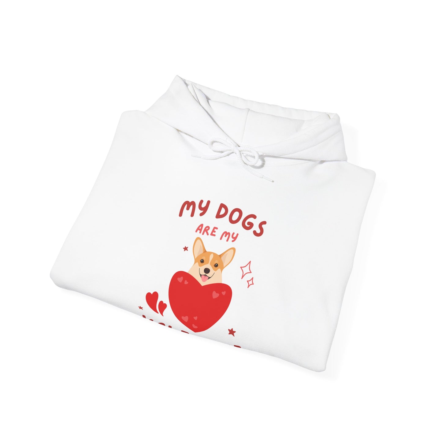 Dog Lover's Valentine's Hoodie, My Dogs Are My Valentine Sweatshirt, Perfect for Valentine's Day, Gifts for Dog Moms, Cute Pet Apparel,