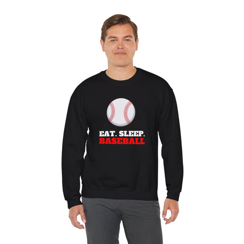 Baseball Sweatshirt - Eat Sleep Baseball, Unisex Crewneck, Gift for Baseball Fans, Sports Apparel, Cozy Sweatshirt