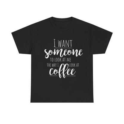 Coffee Lovers Unisex Heavy Cotton Tee - Funny Coffee Quotes Shirt, Gift for Coffee Addicts, Trendy Casual Wear, Birthday Gift, Cute Coffee