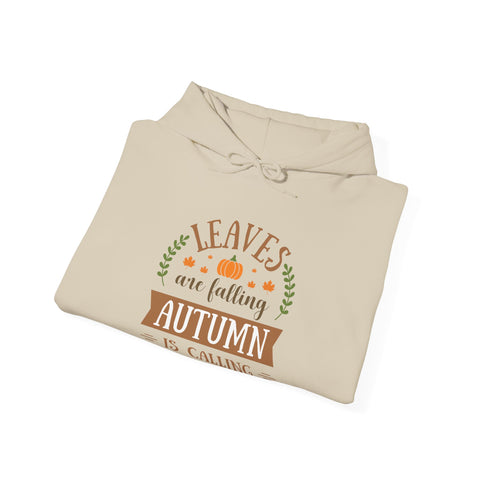 Autumn Leaves Falling Unisex Hoodie, Fall Season Sweatshirt, Cozy Hooded Jumper, Nature Lover Gift, Warm Pullover, Fall Clothing