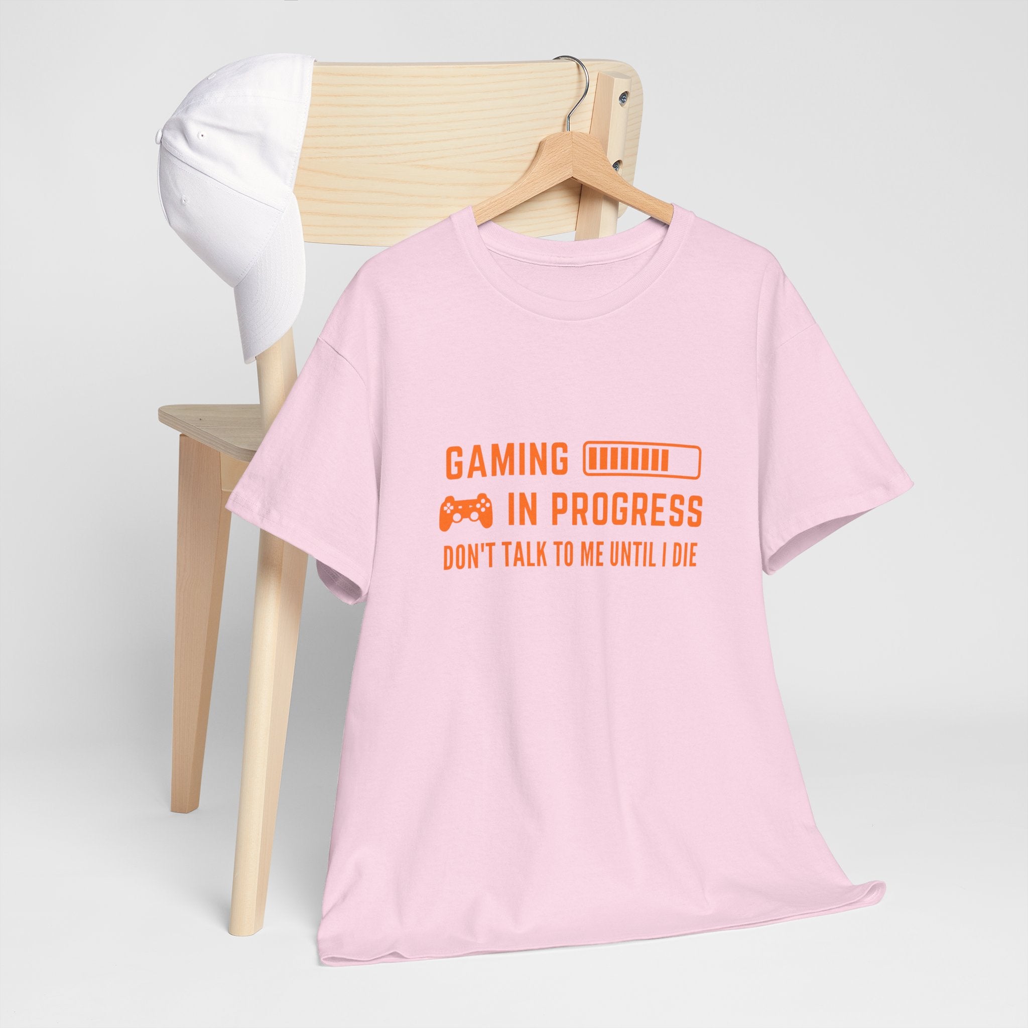 Gaming In Progress Unisex Heavy Cotton Tee, Gamer Gift, Funny Shirt, Birthday Present, Video Game Lover Tee, Casual Wear