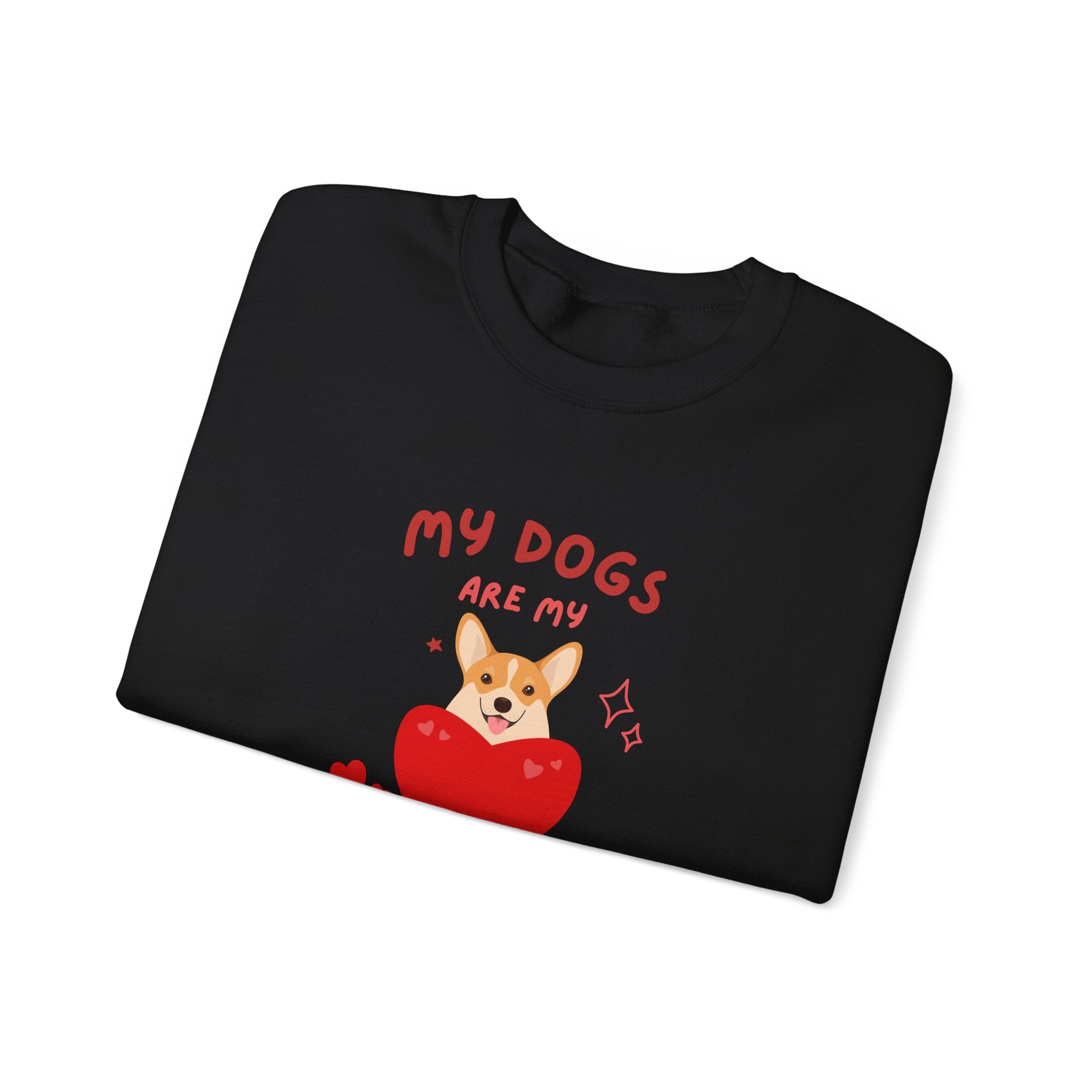 My Dogs Are My Valentine Sweatshirt, Cute Dog Lover Gift, Unisex Crewneck, Warm Valentine's Apparel, Cozy Pet Lover Clothing, Dog Lover