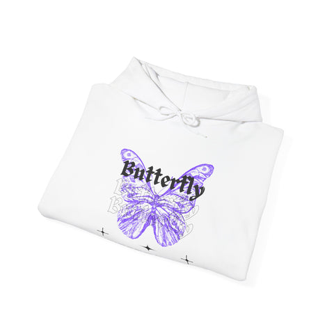 Butterfly Unisex Hoodie, Cozy Streetwear Sweatshirt for Nature Lovers, Spring Fashion, Casual Wear