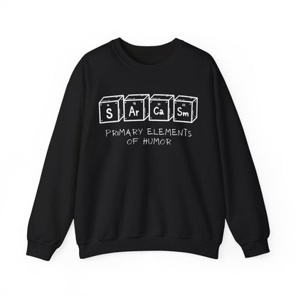 Sarcasm Elements Unisex Crewneck Sweatshirt, Funny Humor Apparel, Gift for Friends, Casual Wear, Comfy Outfit, Unique Gift Idea