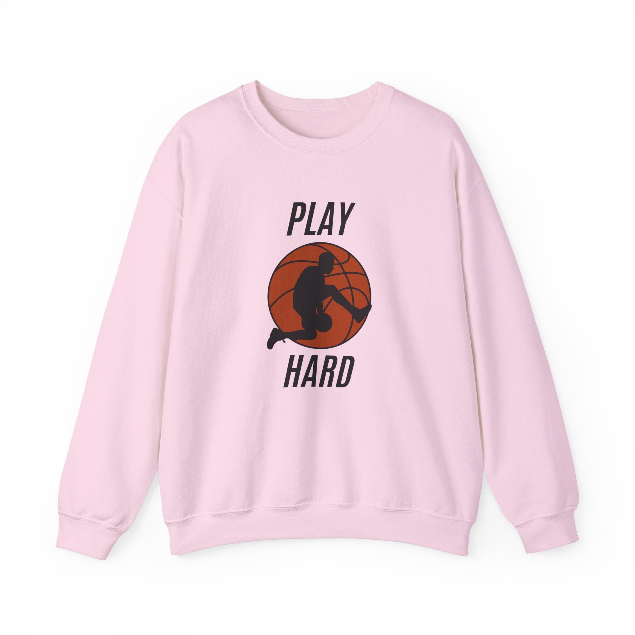 Play Hard Basketball Crewneck Sweatshirt, Unisex Sportswear, Active Lifestyle Sweatshirt, Perfect for Athletes and Coaches