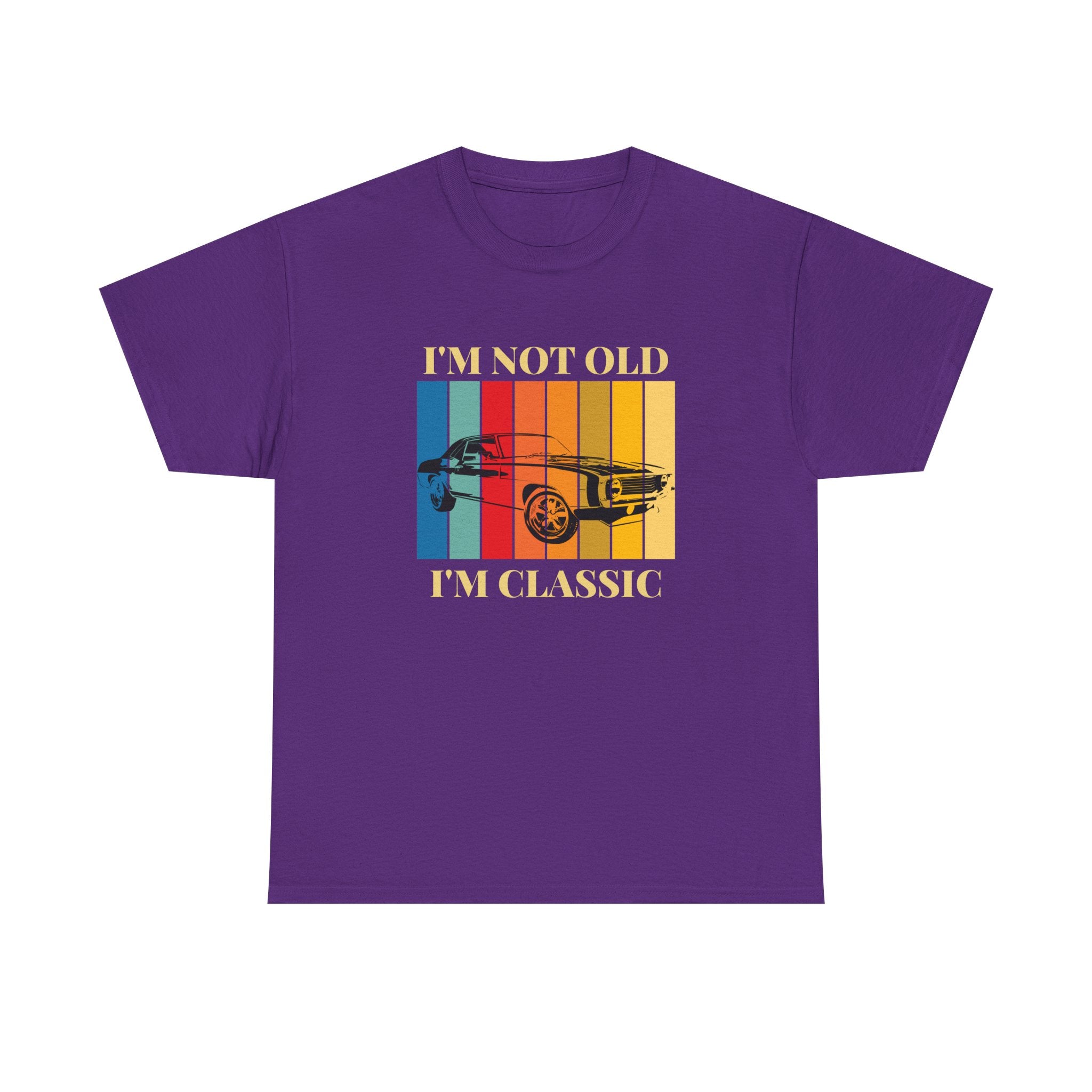 Funny Classic Car Unisex Heavy Cotton Tee - I'm Not Old, I'm Classic, Vintage Car Shirt, Birthday Gift, Retro Car Tee, Unique Gift, Car Enthusiast