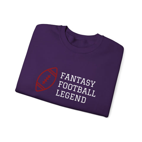 Fantasy Football Legend Crewneck Sweatshirt - Perfect Gift for Sports Fans, Cozy Wear for Game Days, Autumn Essentials, Unisex Sweatshirt