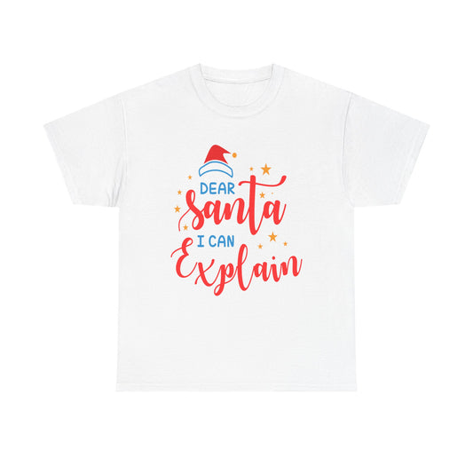 Funny Santa Tee for Christmas, Unisex Cotton Tee, Holiday Humor Shirt, Gift for Him/Her, Christmas Party Wear