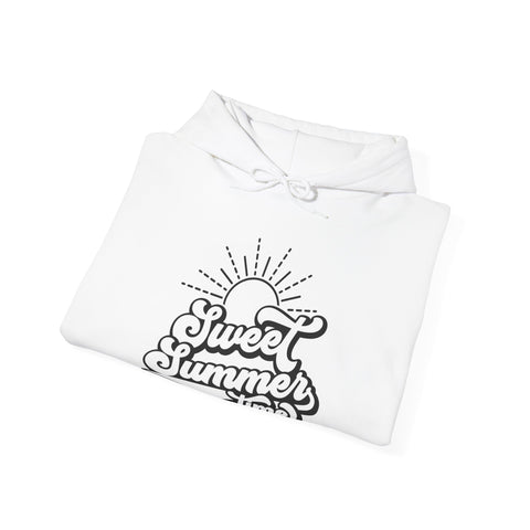Sweet Summer Vibes Unisex Hooded Sweatshirt, Cozy Summer Hoodie, Beachwear, Summer Chill Sweatshirt, Gift for Beach Lovers, Casual Everyday