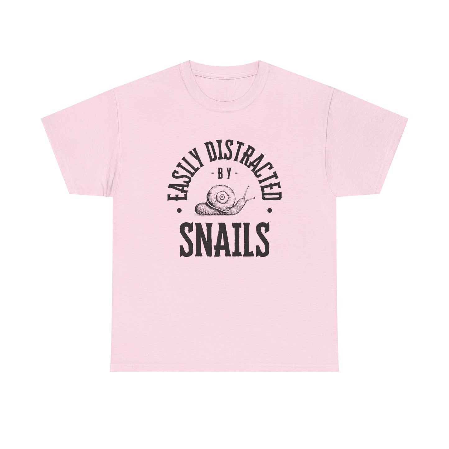 Easily Distracted by Snails Tee, Funny Snail Shirt, Unisex Graphic Tee, Gift for Snail Lovers, Nature Humor Tee, Casual Wear